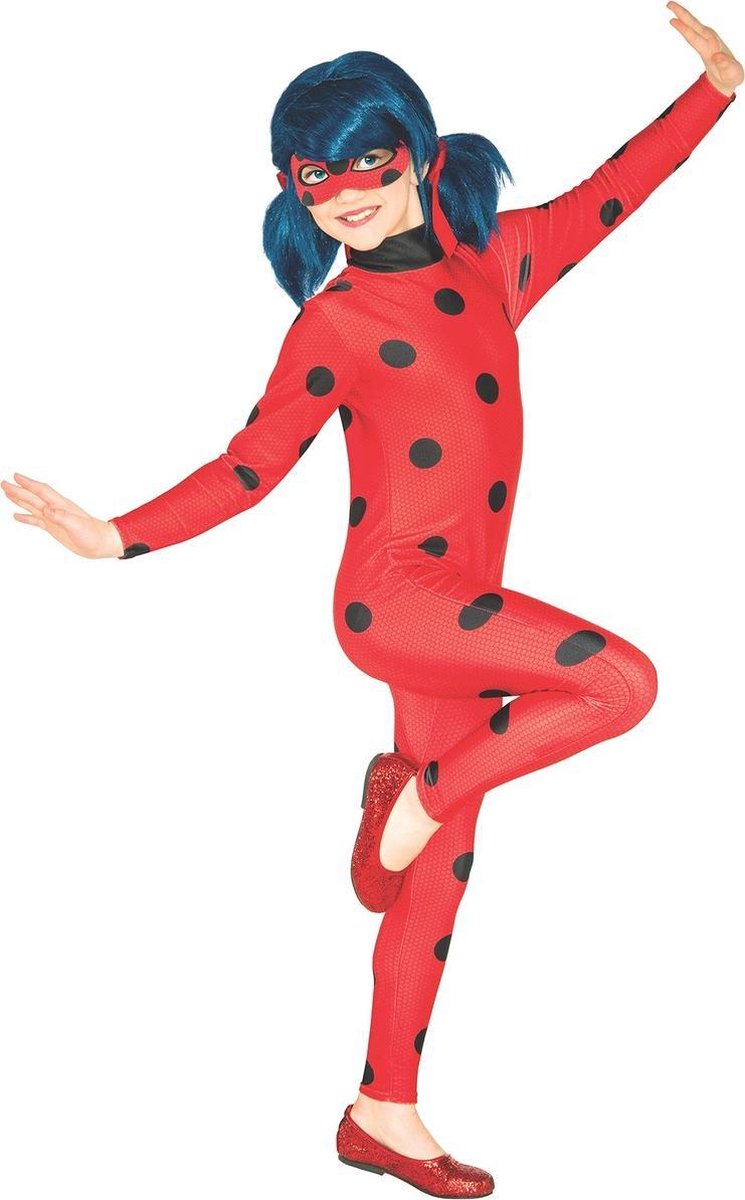 Ladybug Kostuum | Miraculous Ladybug Lieveheersbeestje Animatieserie | Meisje | Maat 92 | Carnavalskleding | Verkleedkleding